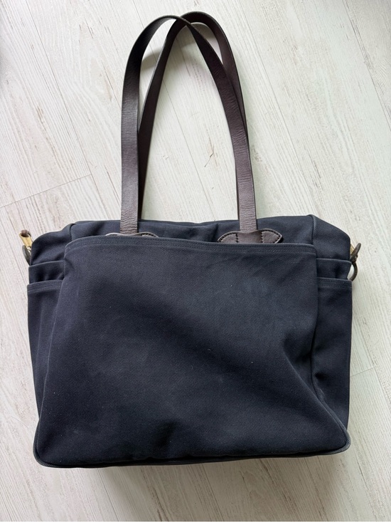 Filson Other - Filson Rugged Twill Zipper Tote Laptop Gym Bag Navy Made in USA Unisex Key Clip